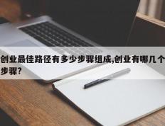 创业最佳路径有多少步骤组成,创业有哪几个步骤?